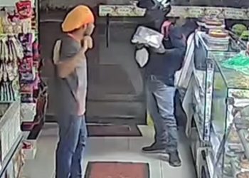 Assaltante invade padaria em Barbalha e leva bolo, salgados e refrigerantes (Foto: Reprodução)