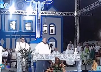 Mensagem foi dita pelo padre Géu da Paróquia Nossa Senhora do Rosário, em Tauá (Foto: Reprodução)