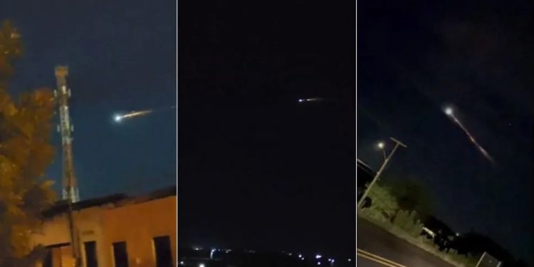 Bola de fogo cruza o céu do Cariri e chama a atenção de moradores