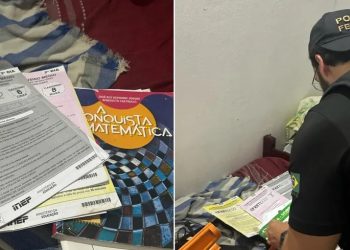 Polícia Federal realiza operação contra vazamento do Enem (Foto: Divulgação/PF)