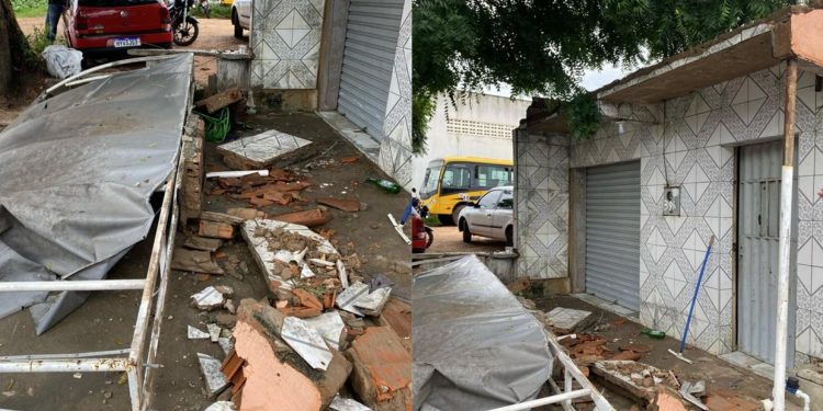 Criança morre e pai fica ferido em desabamento de toldo no Crato