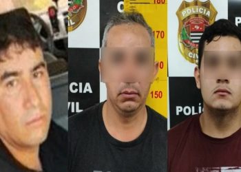 Os três suspeitos foram presos em São Paulo (Foto: Reprodução)