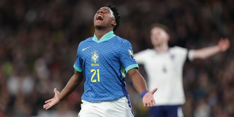 Endrick marca e Brasil vence Inglaterra na estreia de Dorival Jr.