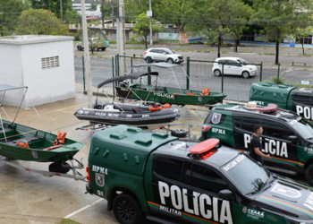 Durante o lançamento da operação, foram apresentadas três novas embarcações, que serão utilizadas pelo Batalhão de Polícia de Meio Ambiente (Foto: Paulo Victor Cavalcanti/SSPDS)