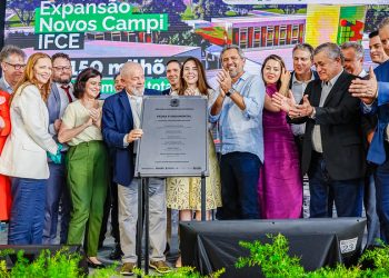 Lula anunciou investimentos para as instituições federais de educação do Ceará, em evento no Palácio da Abolição, nesta quinta-feira (20) (Foto: Ricardo Stuckert/PR)