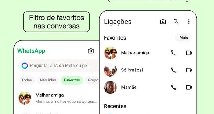 WhatsApp lança recurso de contatos favoritos para facilitar acesso a pessoas importantes