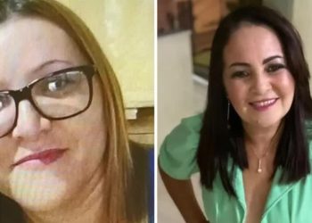 Antônia Evaneide Fernandes (à esquerda) e Jucicleide Alves Bezerra (à direita) foram mortas a tiros por Cicero Roberto da Silva (Foto: Reprodução)