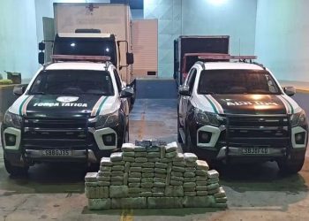 Homem foi preso em Tianguá transportando 135 kg de maconha (Foto: Divulgação/PMCE)