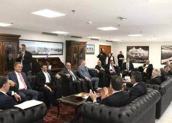 Reunião sobre emendas no STF reúne ministros da corte, do governo e presidentes do Congresso (Foto: Henrique Raynal/Casa Civil)