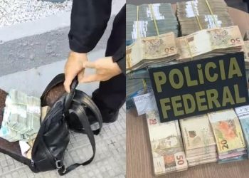 Dinheiro apreendido pela PF em Juazeiro do Norte (Foto: Divulgação/Polícia Federal)