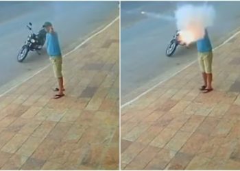 Homem é preso por disparar rojão contra a residência do prefeito de Frecheirinha (Foto: Reprodução)