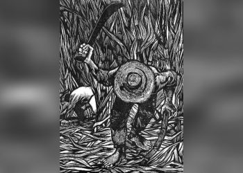 (Xilogravura: Cortadores de cana, de Rafael Tufiño)