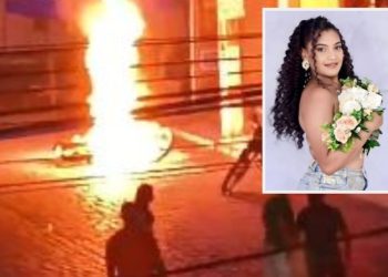 Aninha Jacó Alves, de 22 anos, ficou gravemente ferida após ser atingida por um fio de energia no Centro de Mauriti (Foto: Arquivo pessoal)