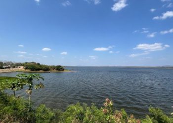 Açude Forquilha, na região do Acaraú, passou dos 50,1 milhões de m³ também pelo 3º ano seguido (Foto: Divulgação/Cogerh)