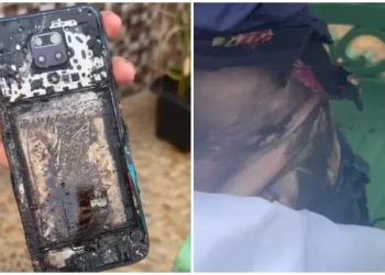 Celular pega fogo em cintura de técnica de enfermagem enquanto ela pilotava moto no Crato (Foto: Arquivo pessoal)