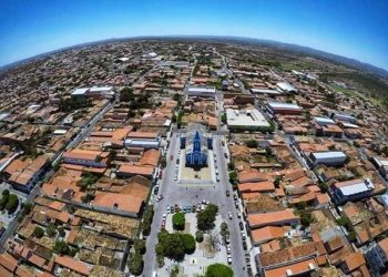 Vista aérea da cidade de Mauriti (Foto: Sou Mauritiense/Reprodução)