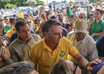 Bolsonaro desembarcou no Estado nesta sexta-feira (11) para a inauguração do Rota 22; na foto, o ex-presidente em Bom Jesus (RN), horas antes de ser internado (Foto: Divulgação/PL)