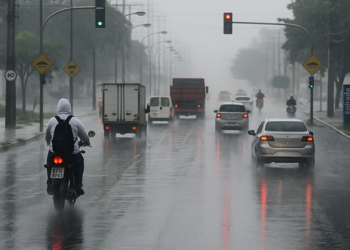 Aviso de “perigo” foi emitido pelo Instituto Nacional de Meteorologia (Inmet) na manhã deste domingo (20) (Foto: Samuel Pinheiro/Revista Cariri)