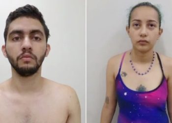 Paulo Roberto Alves da Silva, de 24 anos, e Lilia Maria dos Santos, de 29, foram presos por suspeita de matar o filho de 1 mês, em Juazeiro do Norte (Foto: Reprodução)