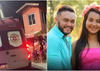 Rafaela de Lima Almeida, de 29 anos,foi atacada a facadas pelo ex-marido Leandro Augusto de Oliveira, de 34 anos, quando saía de condomínio (Foto: Reprodução)