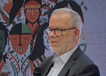 Raul Jungmann, presidente da Ibram e ex-ministro de Estado, em evento que reúne mineradoras em Belém, no Pará (Foto: Reprodução/TV Liberal)