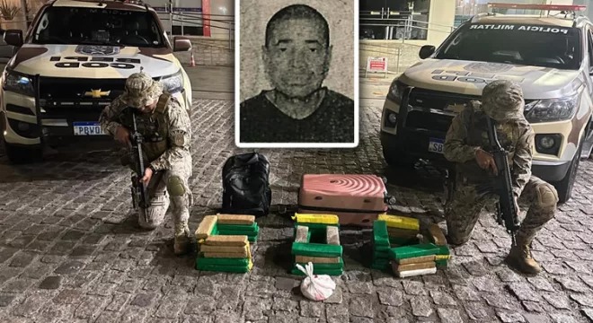 BEPI prende homem com quase 39 kg de drogas em ônibus na BR-116 em Jati