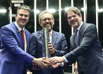 Governador Elmano de Freitas é homenageado pelo Senado por destaque na educação infantil