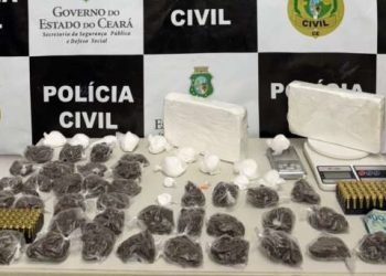 Polícia Civil prende homem com 2,8 kg de drogas e 100 munições em Juazeiro do Norte