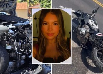 Maria Isabel Veras, de 18 anos, morreu após ter moto atingida por caminhonete ao tentar atravessar a BR-116, em Brejo Santo (Foto: Reprodução)