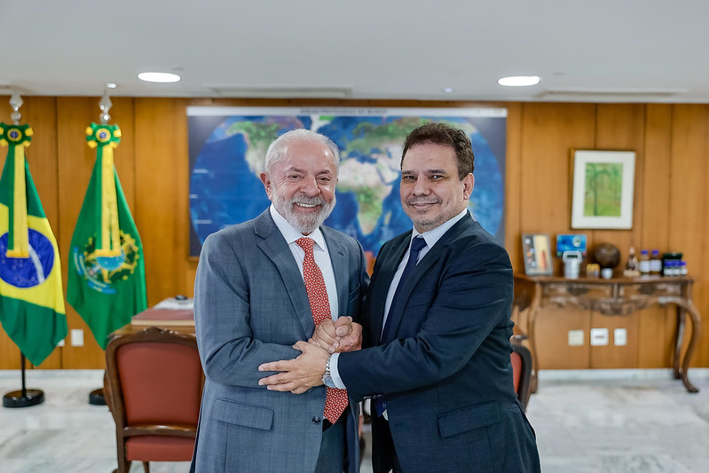 Presidente da República, Luiz Inácio Lula da Silva, durante reunião de indicação de Wellington César Lima e Silva ao cargo de Ministro da Justiça (Foto: Ricardo Stuckert/PR)