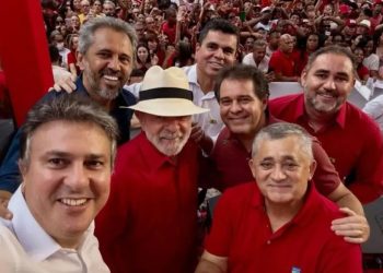 Lula, Camilo, Elmano, Evandro e Chagas se reúnem para celebrar aniversário do PT na Bahia