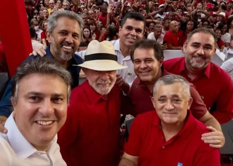Lula, Camilo, Elmano, Evandro e Chagas se reúnem para celebrar aniversário do PT na Bahia